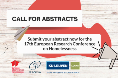 17th European Research Conference on Homelessness: Call for Abstracts