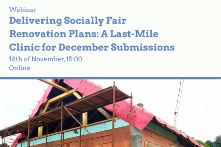 >Delivering Socially Fair Renovation Plans: A Last-Mile Clinic for December Submissions